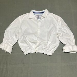 White Zara crop top size L.